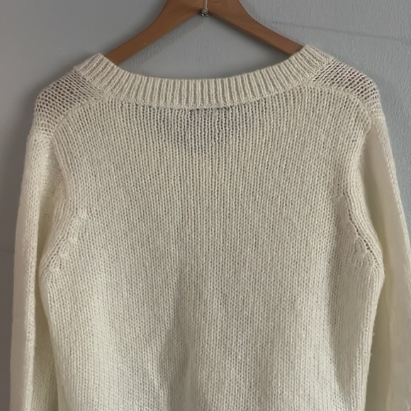 Wooden Ships Cream Knit Sweater Size S/M - Picture 7 of 11